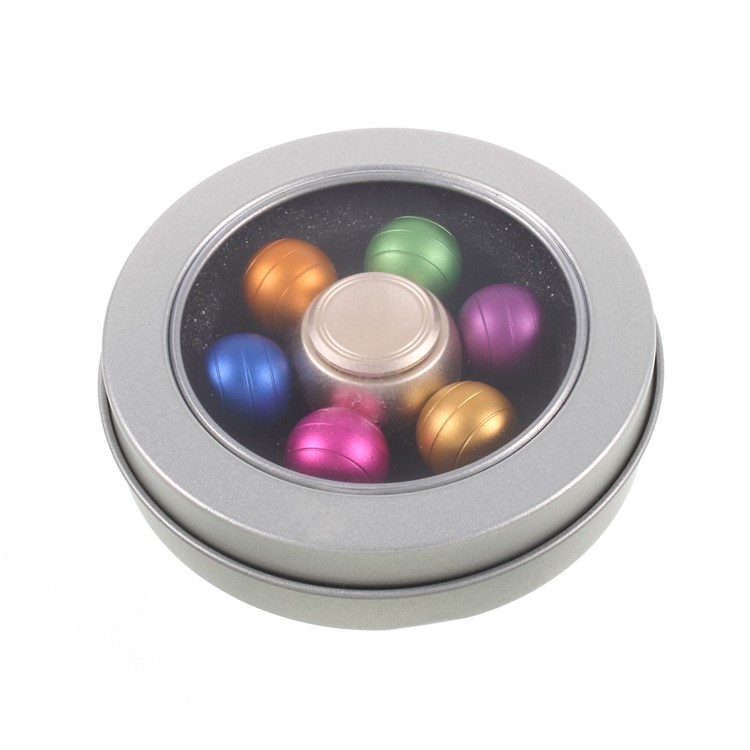 Zinc Alloy Six-arm Balls Colorful Fidget Spinner Stress Reducer Finger Toy-13