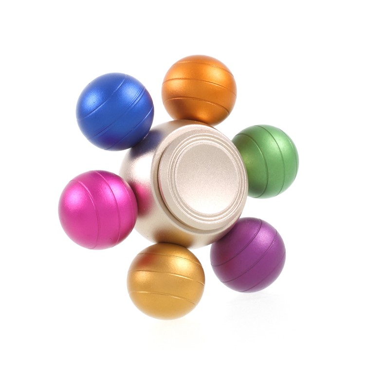 Zinc Alloy Six-arm Balls Colorful Fidget Spinner Stress Reducer Finger Toy-8