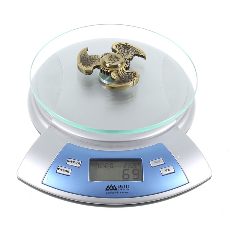 Eagle Pattern Fast Bearing Tri-Spinner Fidget Hand Spinner Stress and Anxiety Relief Toy - Bronze-10