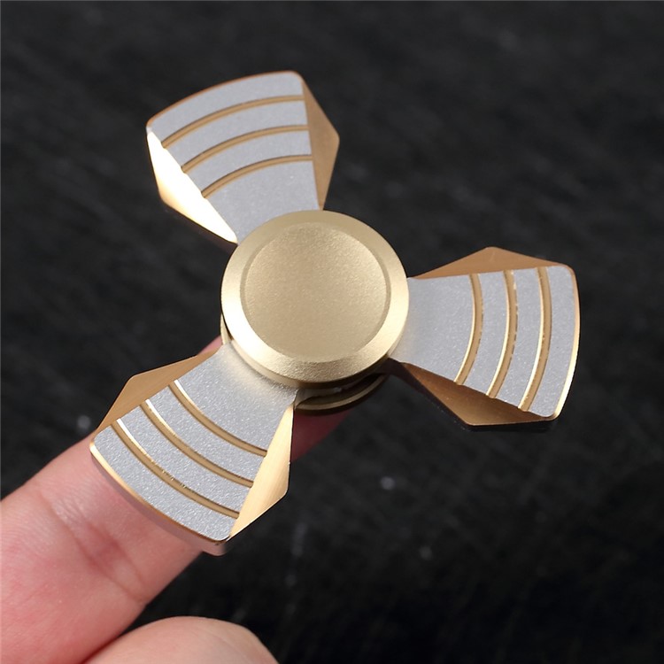 Aluminum Alloy EDC Triangle Spinner Fidget Spinner Hand Finger Toy - Silver-2