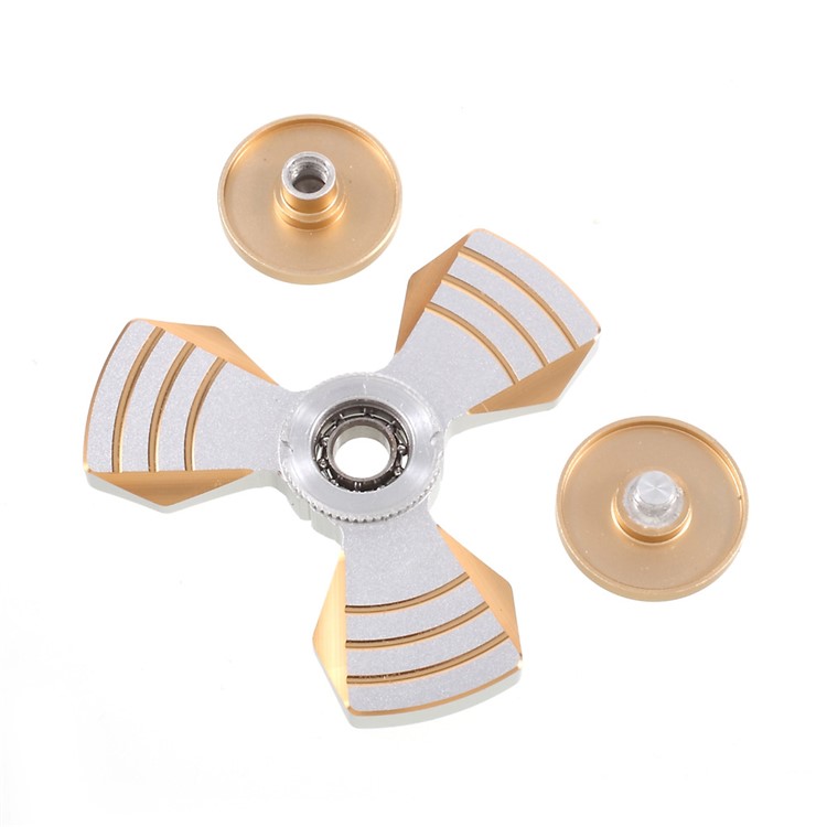 Aluminum Alloy EDC Triangle Spinner Fidget Spinner Hand Finger Toy - Silver-9