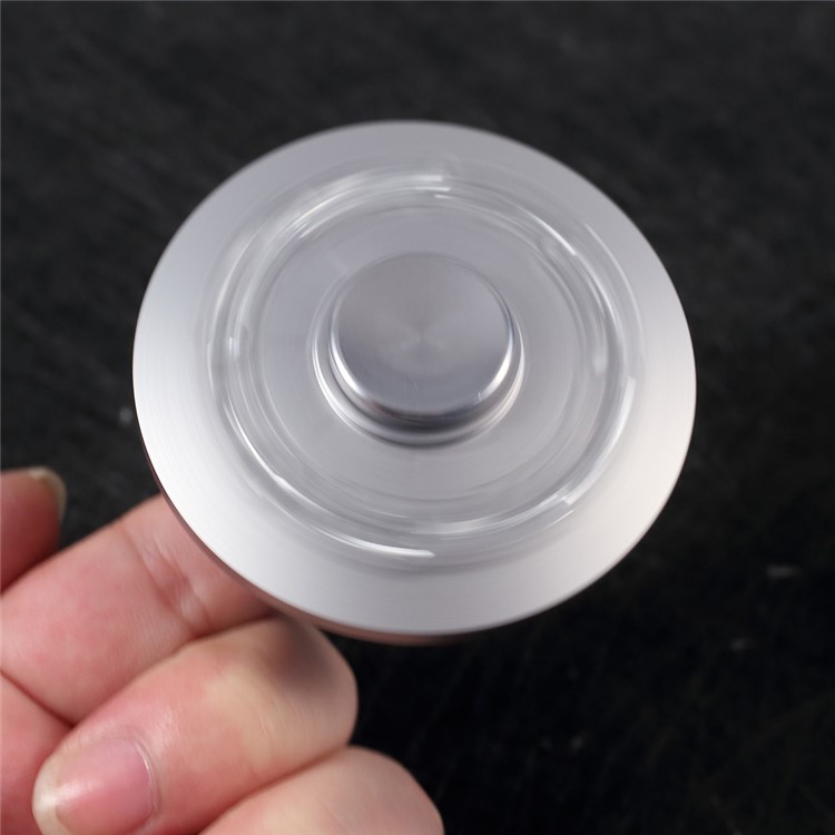 Inlaid 16 Diamonds Round Spinner Fidget Toy Metal Finger Spinner EDC Toy for Kids and Adults - Silver-4