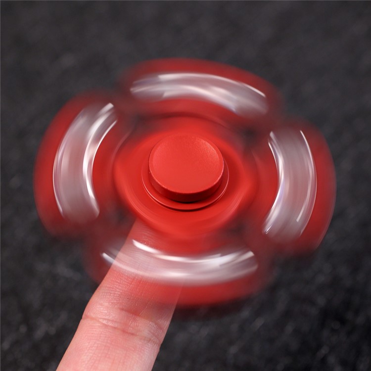 Drone Shape Rhinestone Stress Reducer Metal Fidget Hand Spinner Toy - Red-3