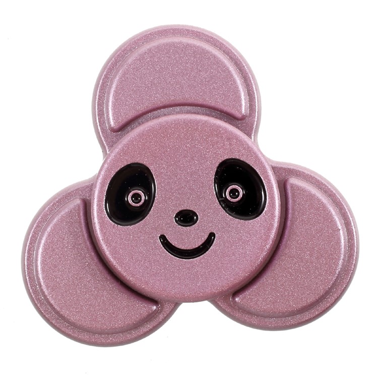 Small Size Panda Shape Tri-Spinner Fidget Spinner Finger Toy EDC Focus Toy - Rose Gold-1