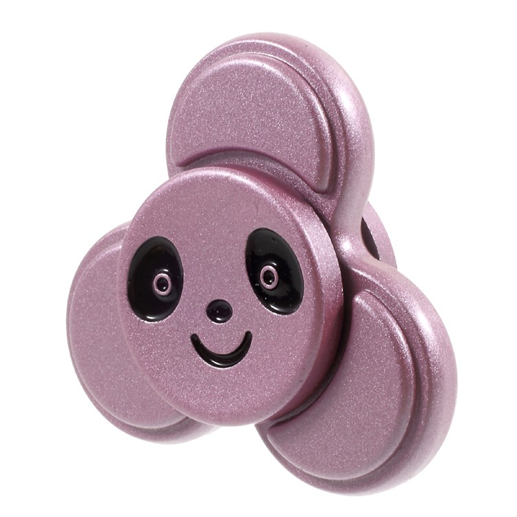 Small Size Panda Shape Tri-Spinner Fidget Spinner Finger Toy EDC Focus Toy - Rose Gold-3