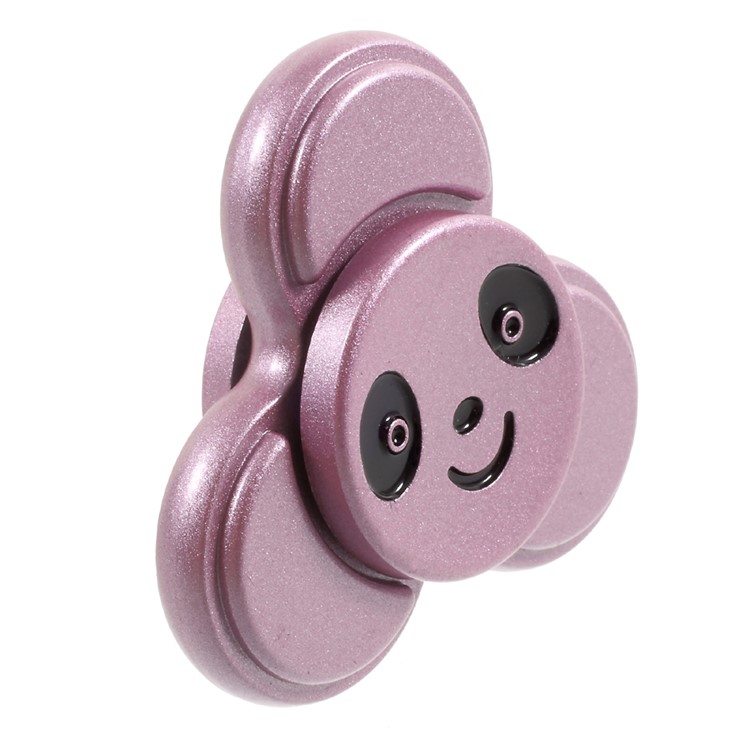 Small Size Panda Shape Tri-Spinner Fidget Spinner Finger Toy EDC Focus Toy - Rose Gold-4