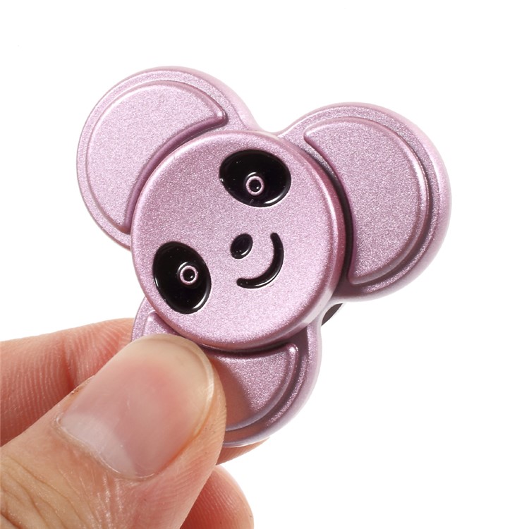 Small Size Panda Shape Tri-Spinner Fidget Spinner Finger Toy EDC Focus Toy - Rose Gold-5