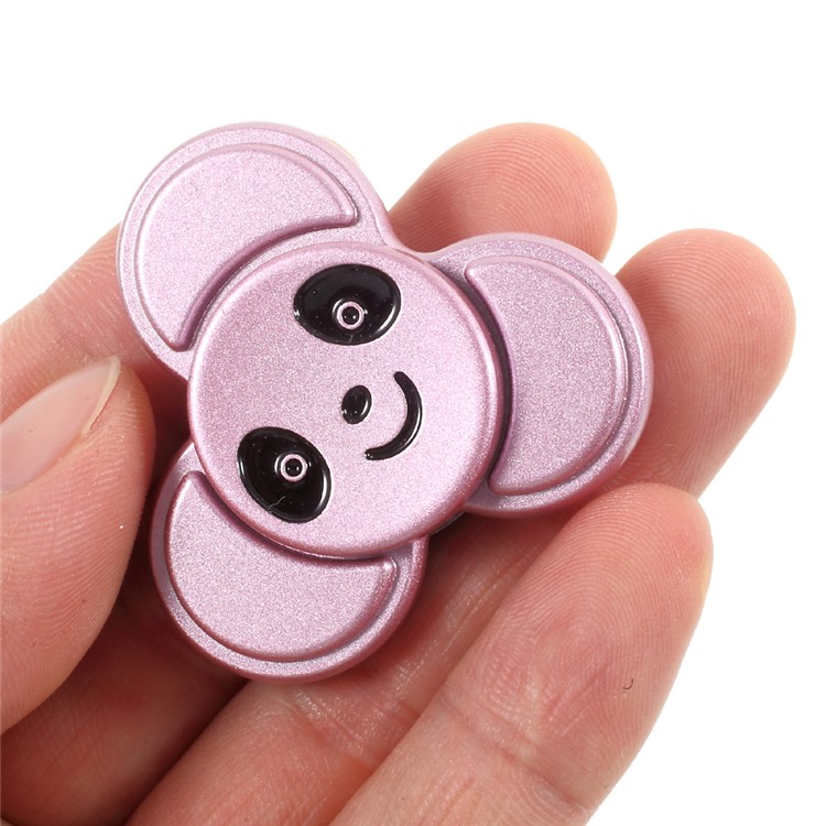 Small Size Panda Shape Tri-Spinner Fidget Spinner Finger Toy EDC Focus Toy - Rose Gold-6