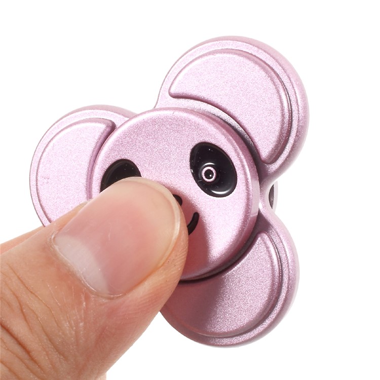 Small Size Panda Shape Tri-Spinner Fidget Spinner Finger Toy EDC Focus Toy - Rose Gold-7