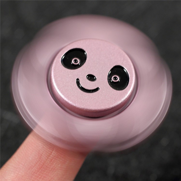 Small Size Panda Shape Tri-Spinner Fidget Spinner Finger Toy EDC Focus Toy - Rose Gold-9