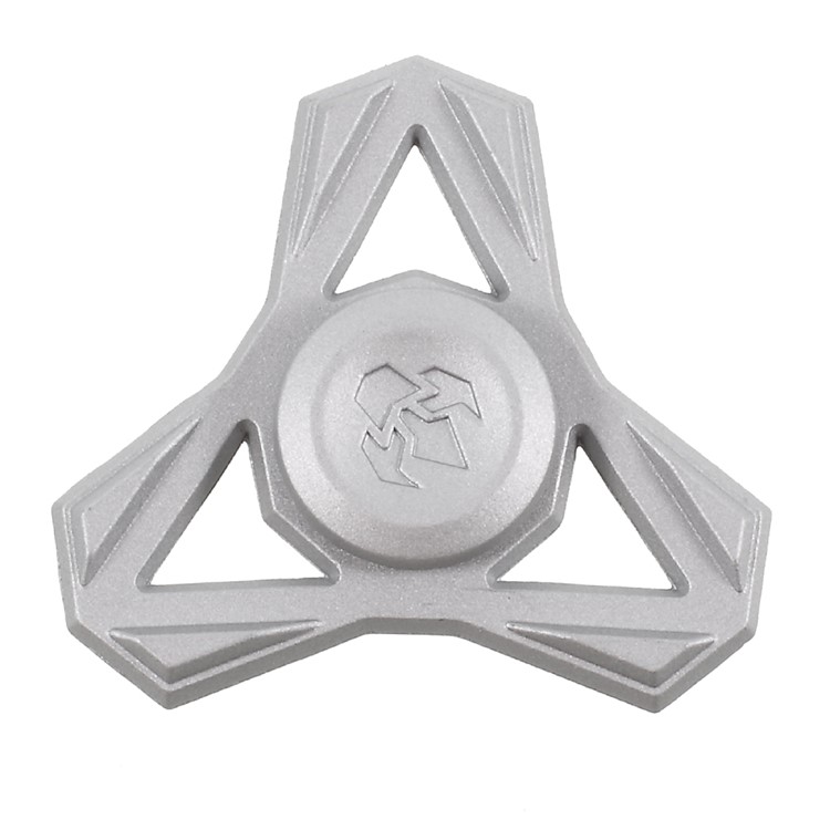 THANOS Triangle Shape Fidget Spinner Kirsite Finger Spinner Toy Stress Reducer for ADD ADHD - Silver-1