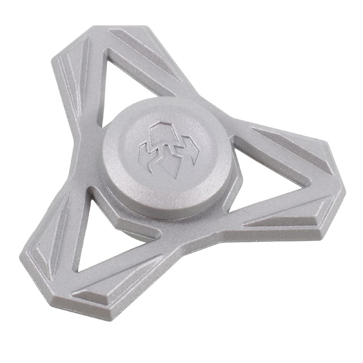 THANOS Triangle Shape Fidget Spinner Kirsite Finger Spinner Toy Stress Reducer for ADD ADHD - Silver-2