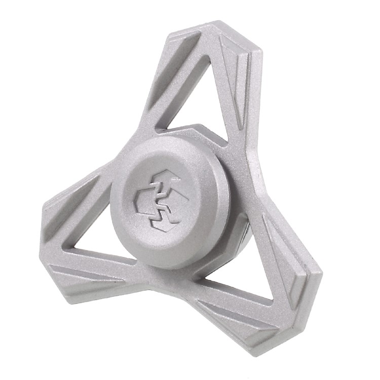 THANOS Triangle Shape Fidget Spinner Kirsite Finger Spinner Toy Stress Reducer for ADD ADHD - Silver-3
