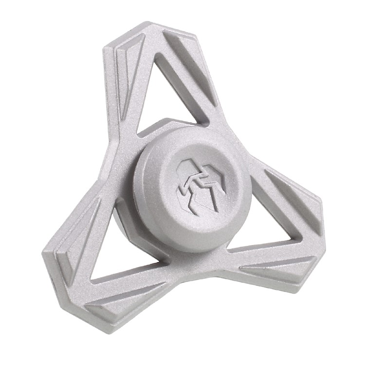 THANOS Triangle Shape Fidget Spinner Kirsite Finger Spinner Toy Stress Reducer for ADD ADHD - Silver-4