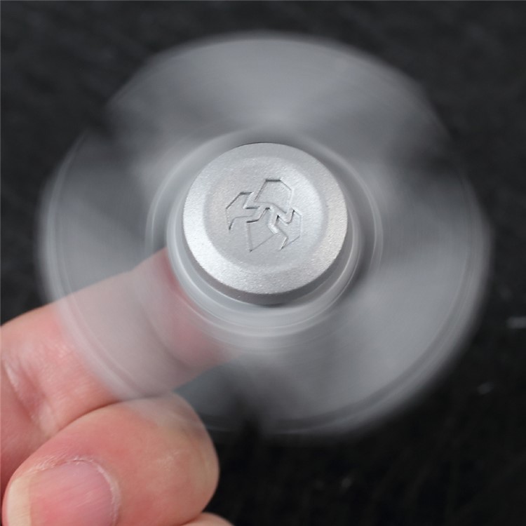 THANOS Triangle Shape Fidget Spinner Kirsite Finger Spinner Toy Stress Reducer for ADD ADHD - Silver-8
