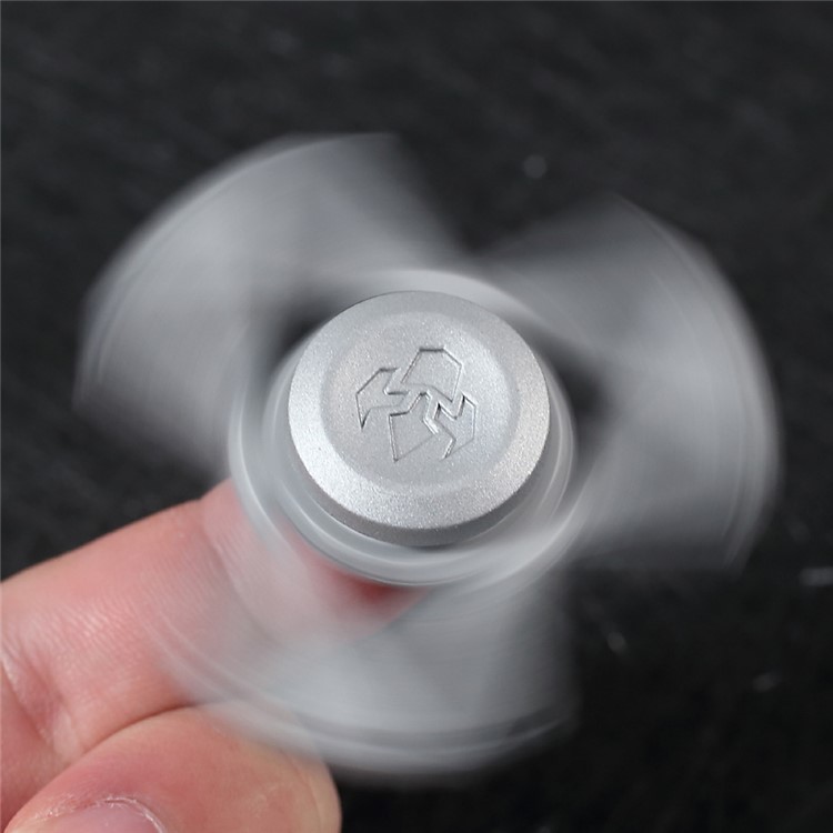 THANOS Triangle Shape Fidget Spinner Kirsite Finger Spinner Toy Stress Reducer for ADD ADHD - Silver-9