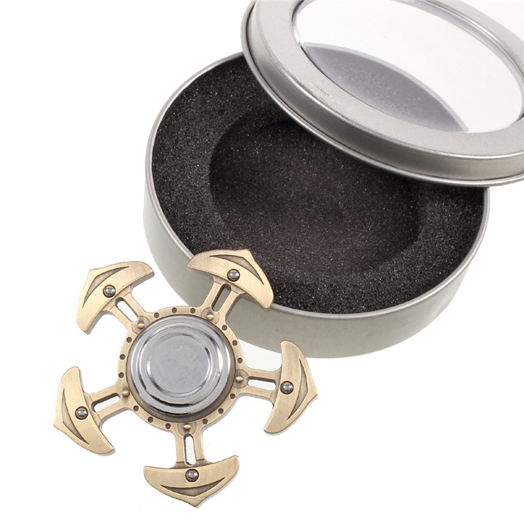Anchor Pattern Pentagon Hand Toy Spinner Fidget Spinner Relieve Anxiety - Gold-10