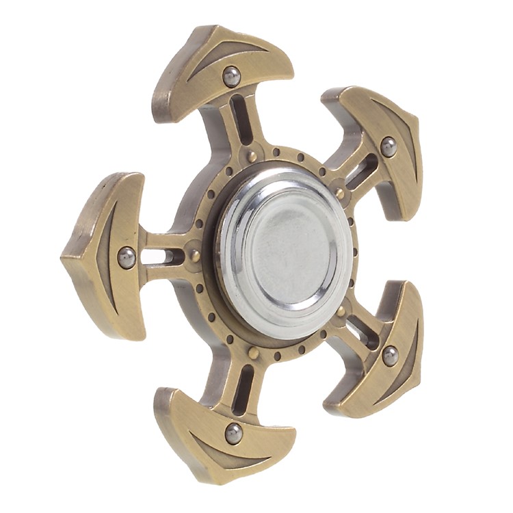 Anchor Pattern Pentagon Hand Toy Spinner Fidget Spinner Relieve Anxiety - Gold-4