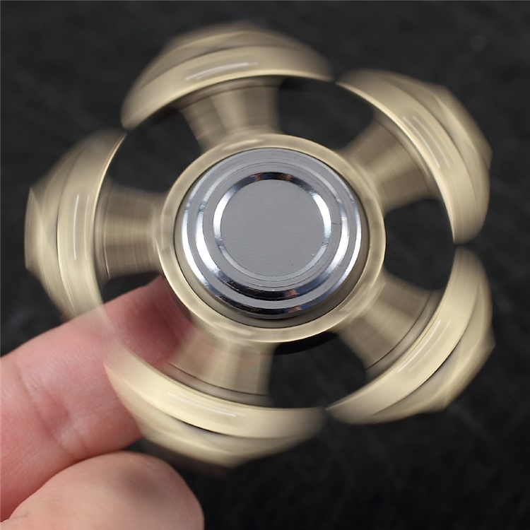 Anchor Pattern Pentagon Hand Toy Spinner Fidget Spinner Relieve Anxiety - Gold-9