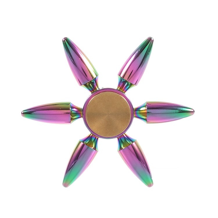 Six Bullets Zinc Alloy Colorful Fidget Spinner Stress Reducer Finger Toy-4