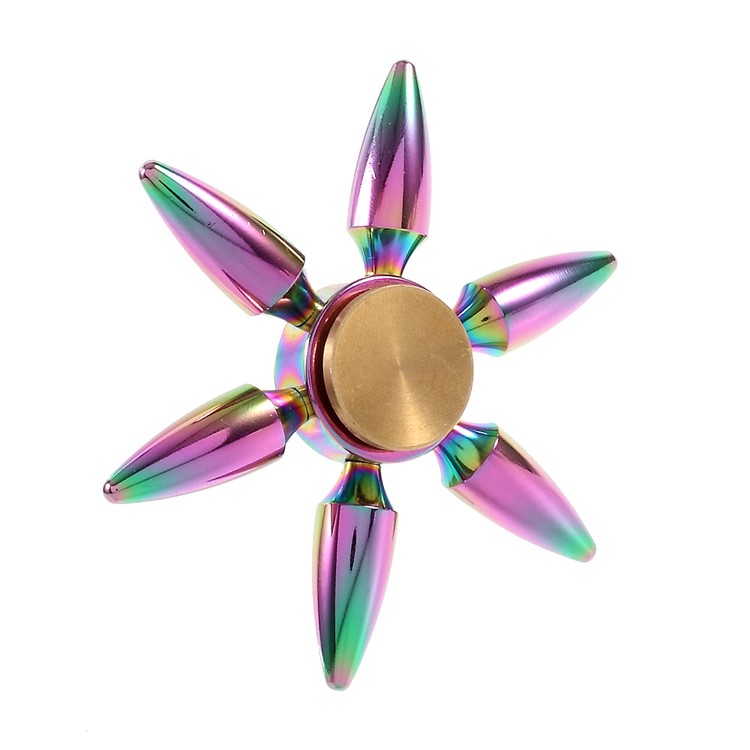 Six Bullets Zinc Alloy Colorful Fidget Spinner Stress Reducer Finger Toy-6