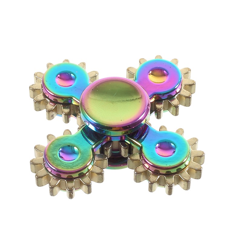 Colorful Gear Pattern Quadrangle Spinner Fidget Hand Spinner Stress and Anxiety Relief-1