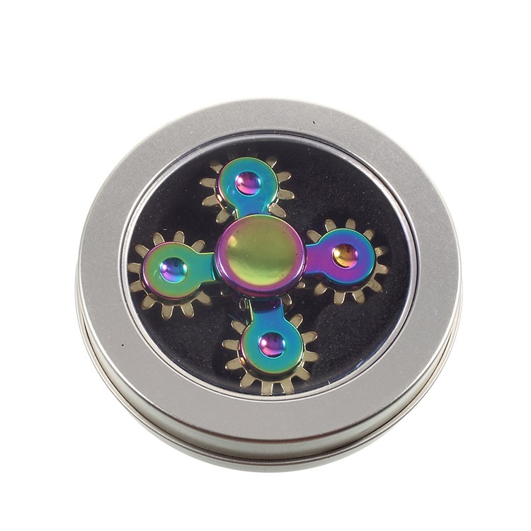 Colorful Gear Pattern Quadrangle Spinner Fidget Hand Spinner Stress and Anxiety Relief-13
