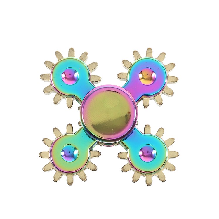 Colorful Gear Pattern Quadrangle Spinner Fidget Hand Spinner Stress and Anxiety Relief-4