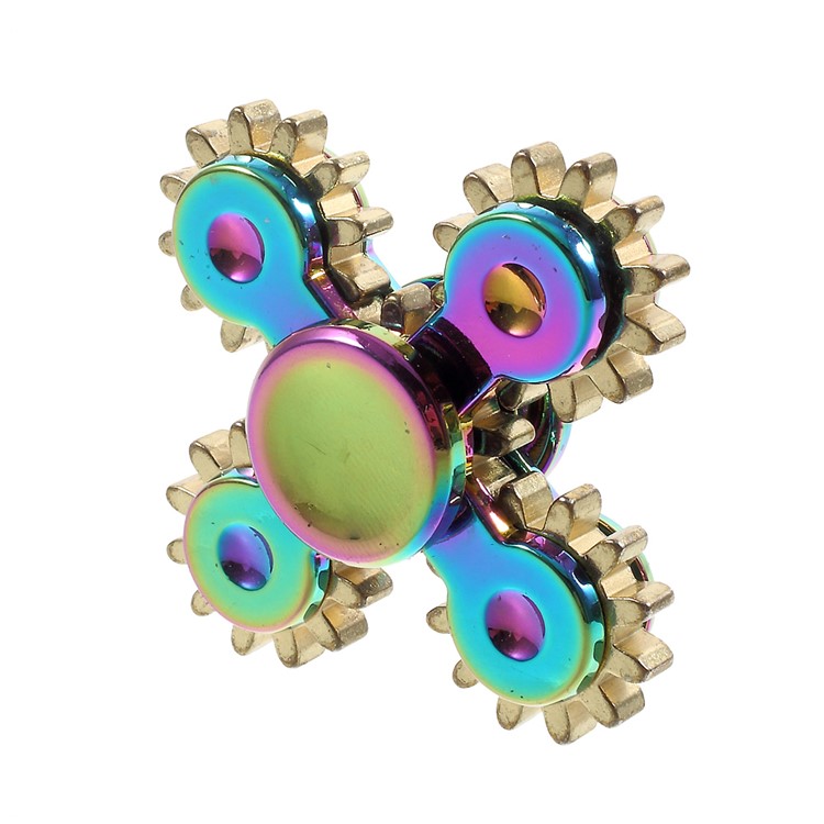 Colorful Gear Pattern Quadrangle Spinner Fidget Hand Spinner Stress and Anxiety Relief-5