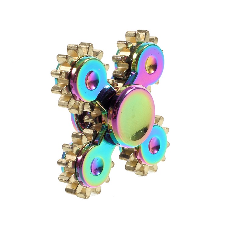 Colorful Gear Pattern Quadrangle Spinner Fidget Hand Spinner Stress and Anxiety Relief-6