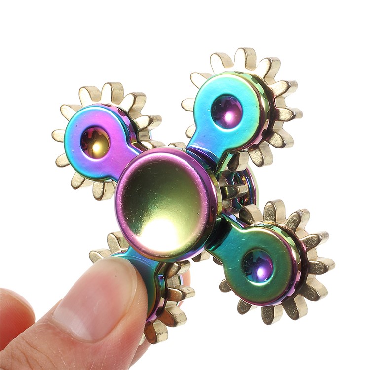 Colorful Gear Pattern Quadrangle Spinner Fidget Hand Spinner Stress and Anxiety Relief-8
