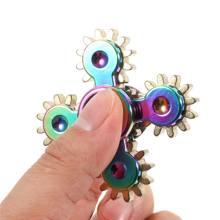 Colorful Gear Pattern Quadrangle Spinner Fidget Hand Spinner Stress and Anxiety Relief-9