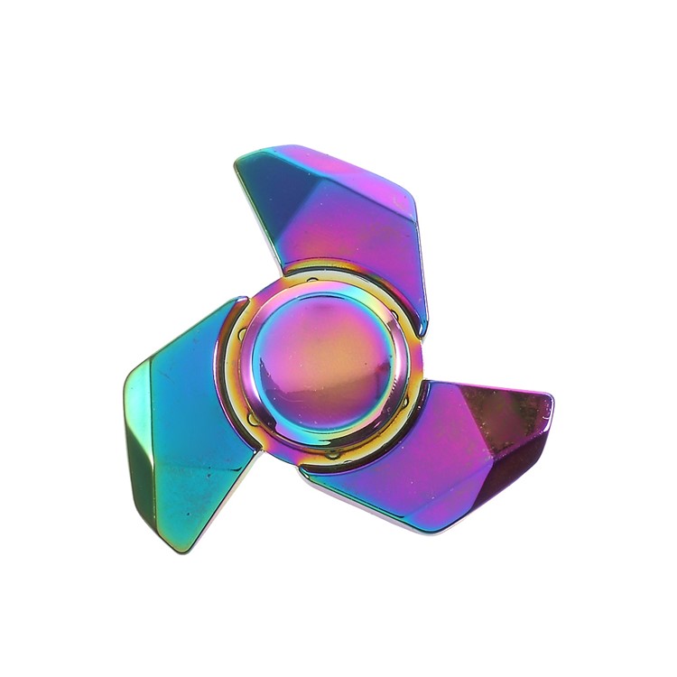 Colorized Tri Fidget Spinner Kirsite Finger Gyro ADHD Focus Anxiety Relief Toy-4