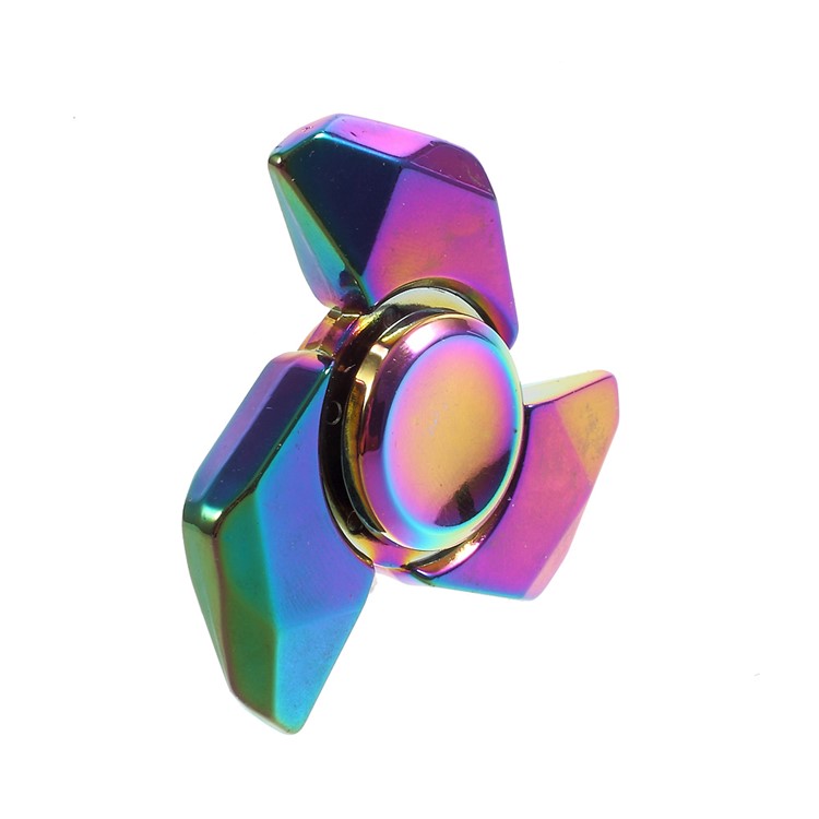 Colorized Tri Fidget Spinner Kirsite Finger Gyro ADHD Focus Anxiety Relief Toy-5