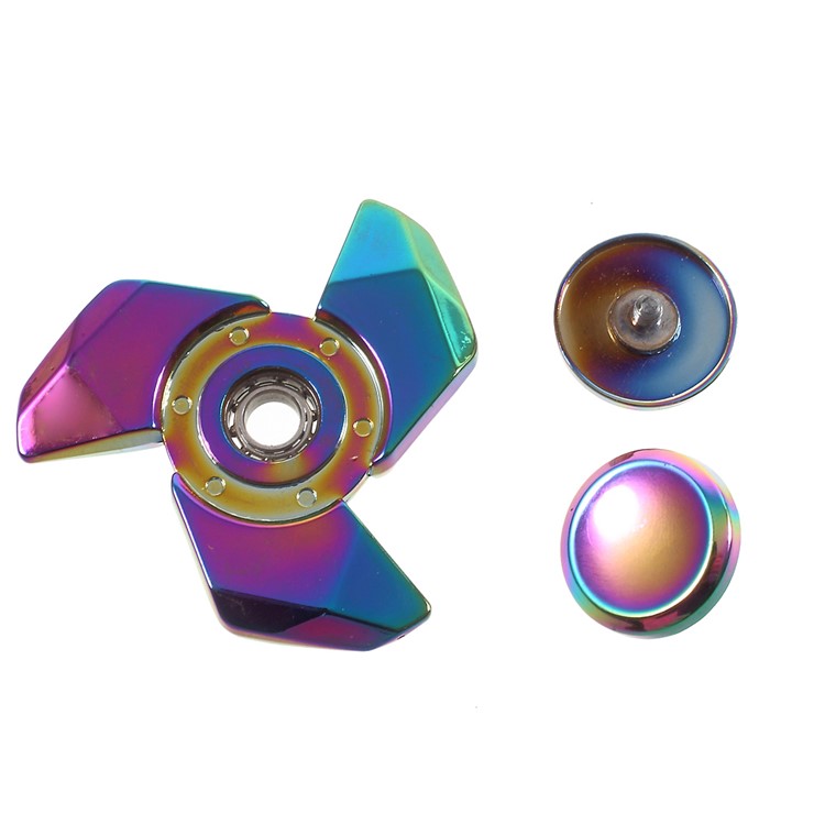 Colorized Tri Fidget Spinner Kirsite Finger Gyro ADHD Focus Anxiety Relief Toy-8