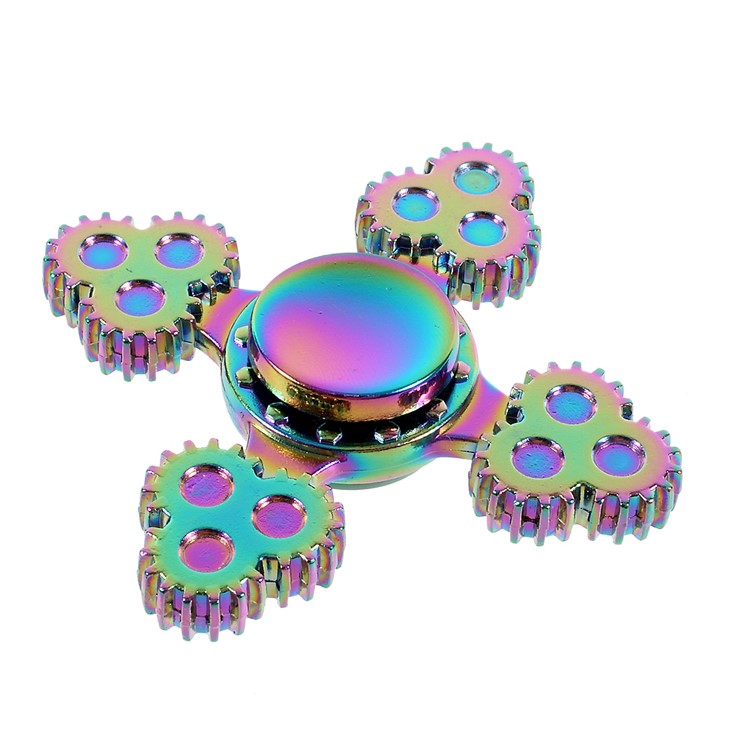 Quadrangle Kirsite Spinner Fidget Hand Spinner High Speed EDC Focus Toy for Kids and Adults - Multi-color-1