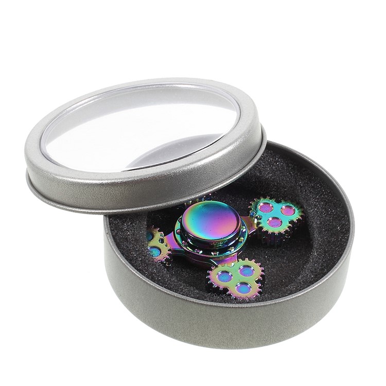 Quadrangle Kirsite Spinner Fidget Hand Spinner High Speed EDC Focus Toy for Kids and Adults - Multi-color-10