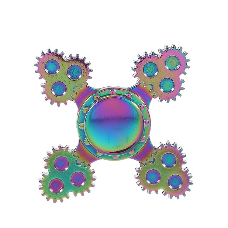 Quadrangle Kirsite Spinner Fidget Hand Spinner High Speed EDC Focus Toy for Kids and Adults - Multi-color-4