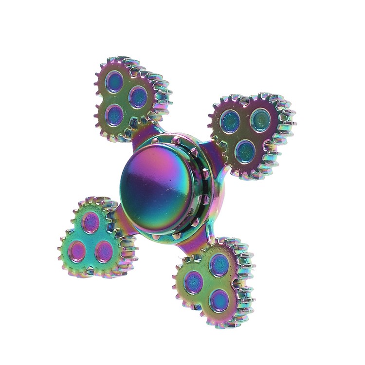 Quadrangle Kirsite Spinner Fidget Hand Spinner High Speed EDC Focus Toy for Kids and Adults - Multi-color-5