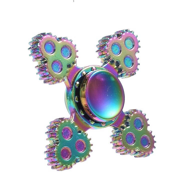 Quadrangle Kirsite Spinner Fidget Hand Spinner High Speed EDC Focus Toy for Kids and Adults - Multi-color-6