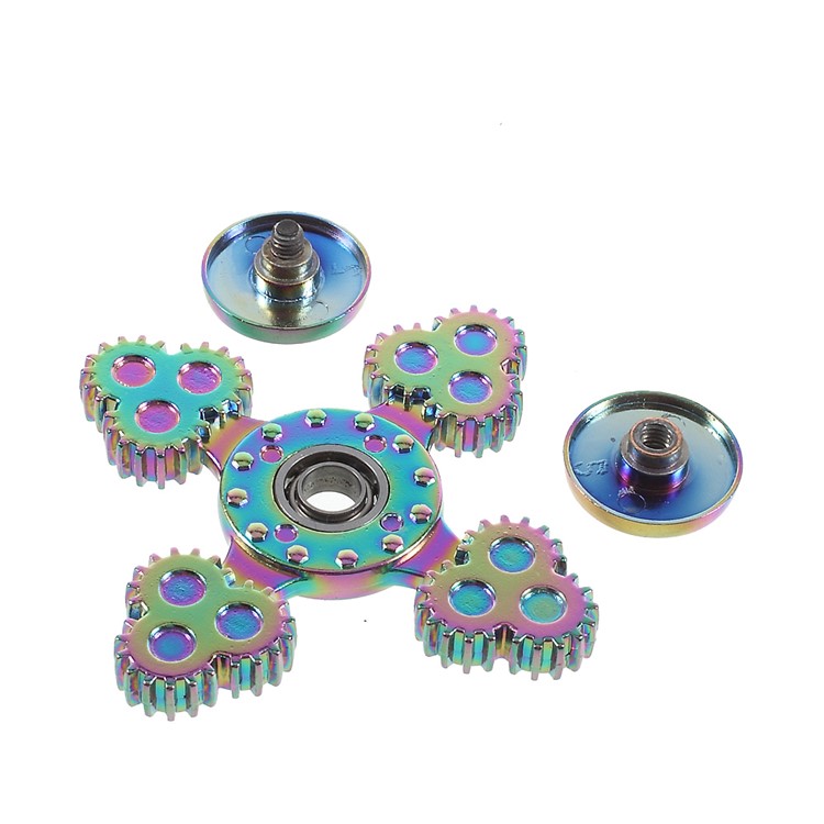 Quadrangle Kirsite Spinner Fidget Hand Spinner High Speed EDC Focus Toy for Kids and Adults - Multi-color-8