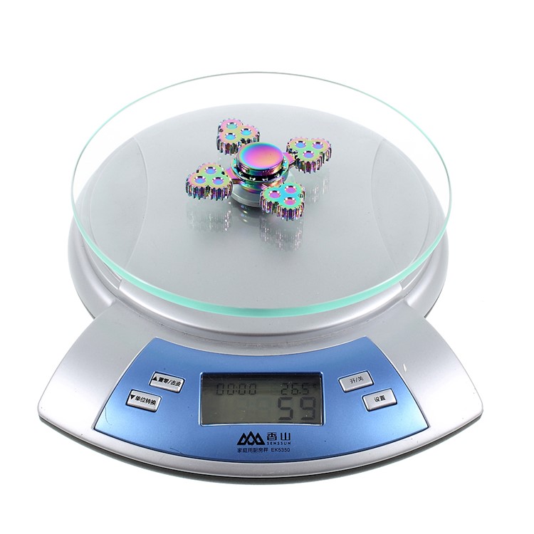 Quadrangle Kirsite Spinner Fidget Hand Spinner High Speed EDC Focus Toy for Kids and Adults - Multi-color-9