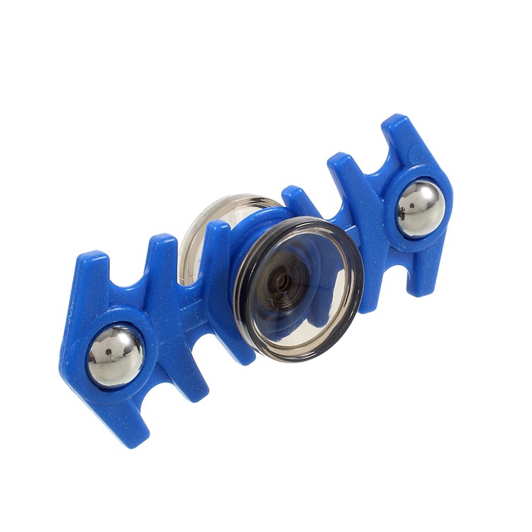 2 Metal Balls Fish Bone Pattern EDC Spinner Fidget Spinner Finger Toy - Blue-5