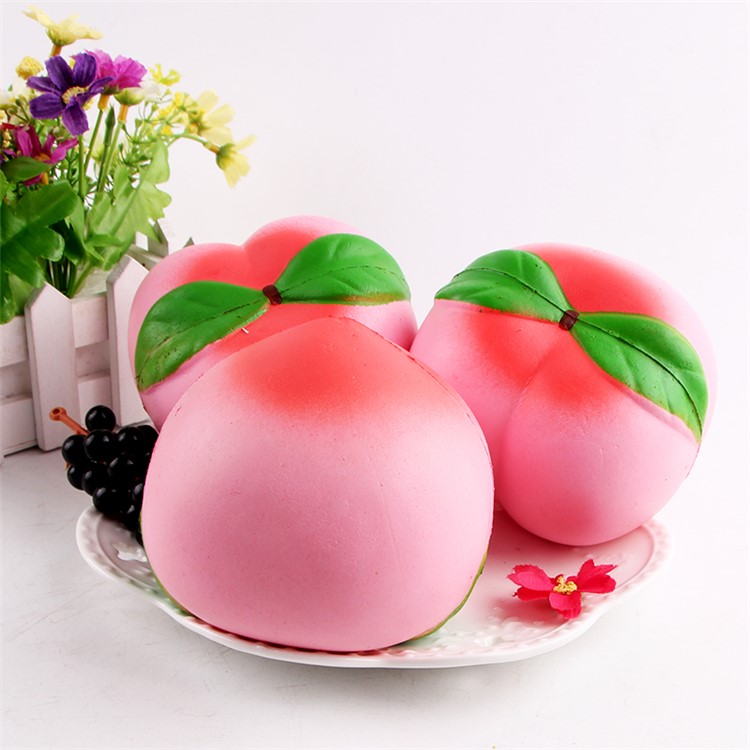 Stress Relief Fruit Soft Sweet Squishy Peach Pressure Reduced Toy Finger Pinch-1