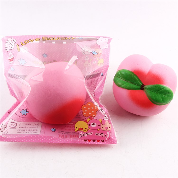 Stress Relief Fruit Soft Sweet Squishy Peach Pressure Reduced Toy Finger Pinch-3