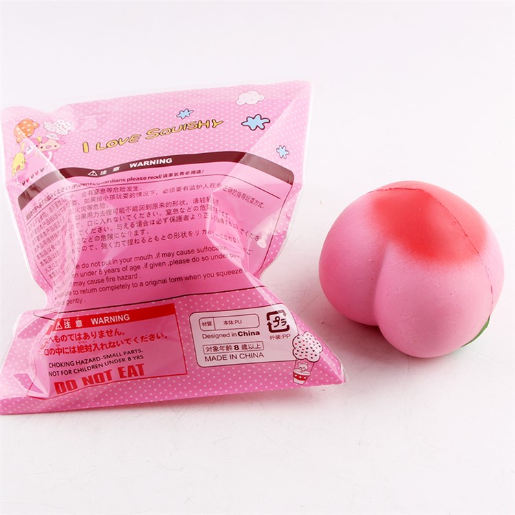 Stress Relief Fruit Soft Sweet Squishy Peach Pressure Reduced Toy Finger Pinch-4