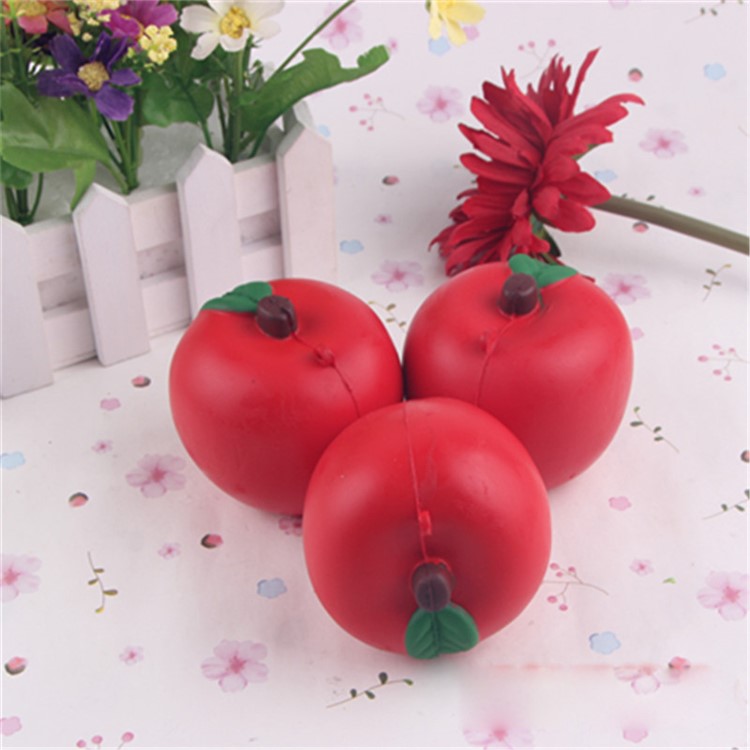 PU Stress Relief Fruit Apple Reduced Pressure Toy - Red-1