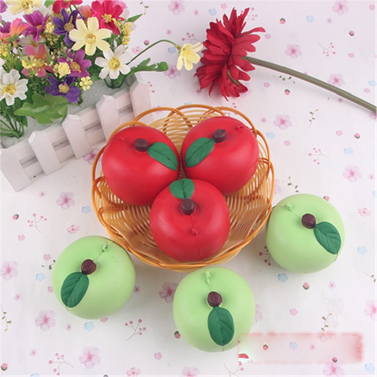 PU Stress Relief Fruit Apple Reduced Pressure Toy - Red-3