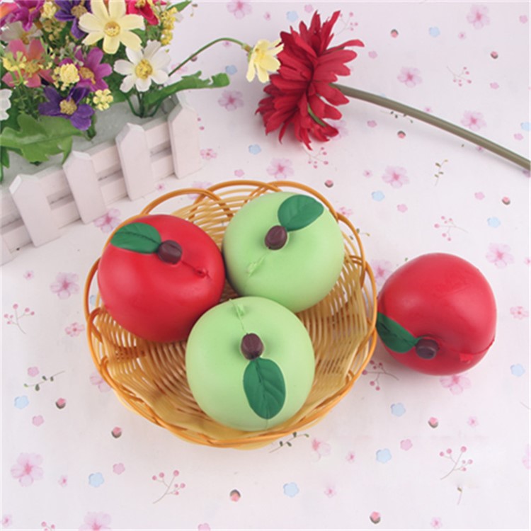 PU Stress Relief Fruit Apple Reduced Pressure Toy - Red-4