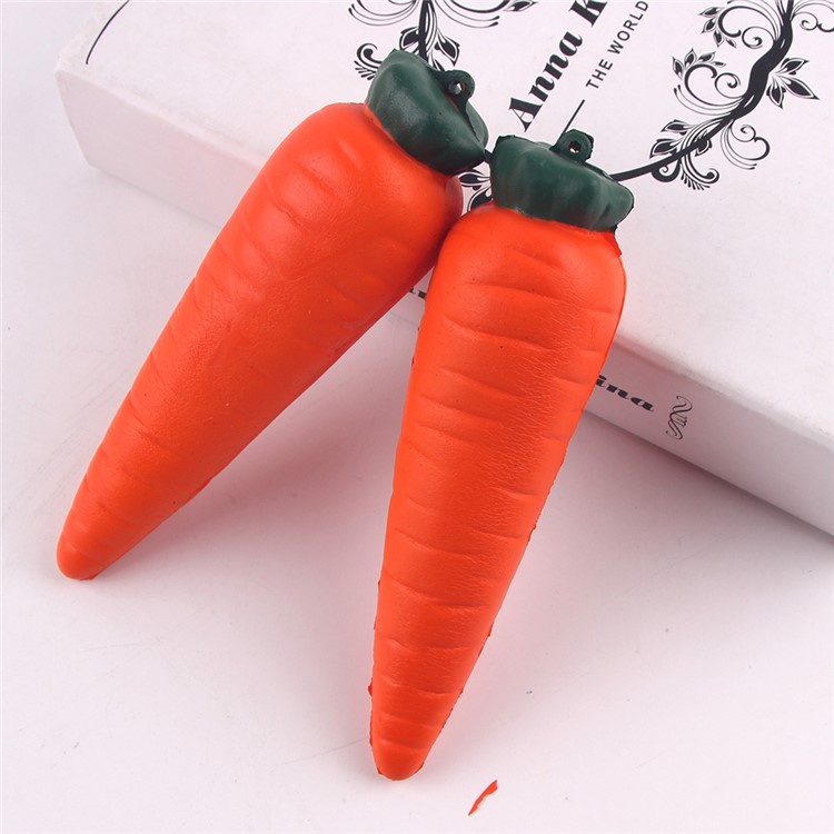 PU Stress Relief Vegetable Carrot Reduced Pressure Toy - Orange-1